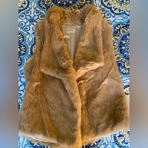 Faux furry vest
